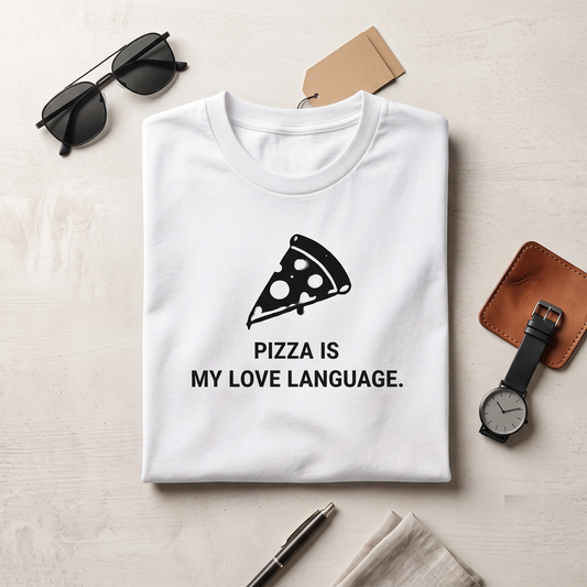 Custom Pizza Is My Love Language Shirt, Funny Pizza Lover Sweatshirt, Cute Foodie Hoodie, Personalized Pizza Slice Tee