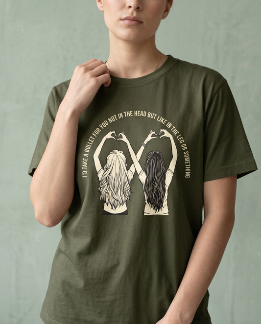 Custom Friend T-Shirt, Minimalist Line Art Bestie Apparel