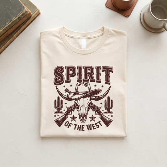 Custom Spirit of The West Shirt, Retro Cowboy Sweatshirt, Vintage Cowgirl Hoodie, Personalized Western T-shirt