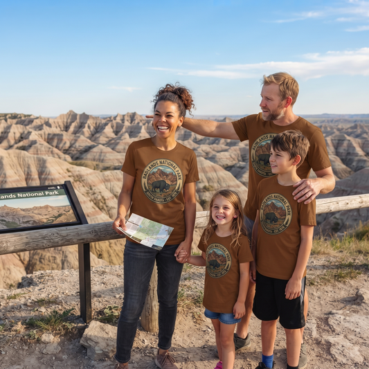 Custom Badlands National Park Bison Shirt, Retro South Dakota Graphic Tee