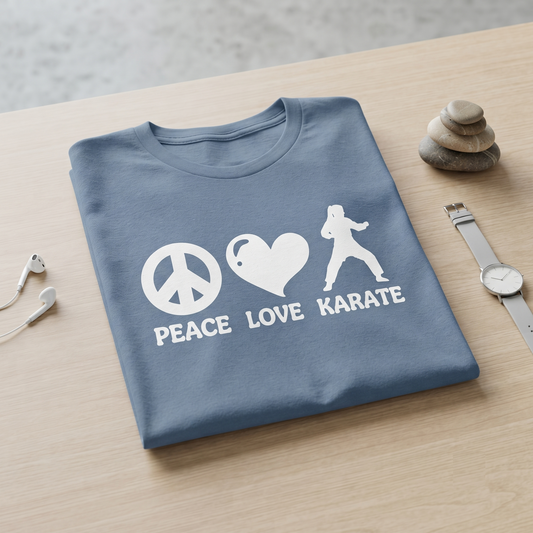 Peace Love Karate Shirt, Personalized Karate Hoodie, Custom Martial Arts Sweatshirt, Karate Gift Kids Adult