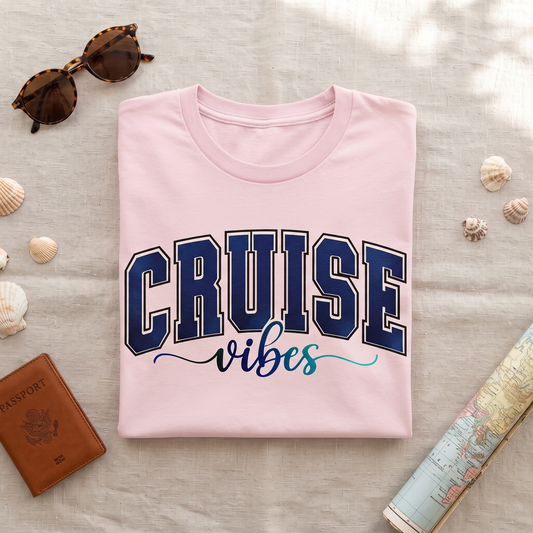 Custom Cruise Vibes Shirt, Varsity Cruise Sweatshirt, Personalized Family Cruise Hoodie,