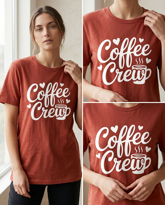 Custom Coffee Crew Hoodie, Personalized Coffee Lover Apparel, Caffeine Addict Sweatshirt, Barista Gift