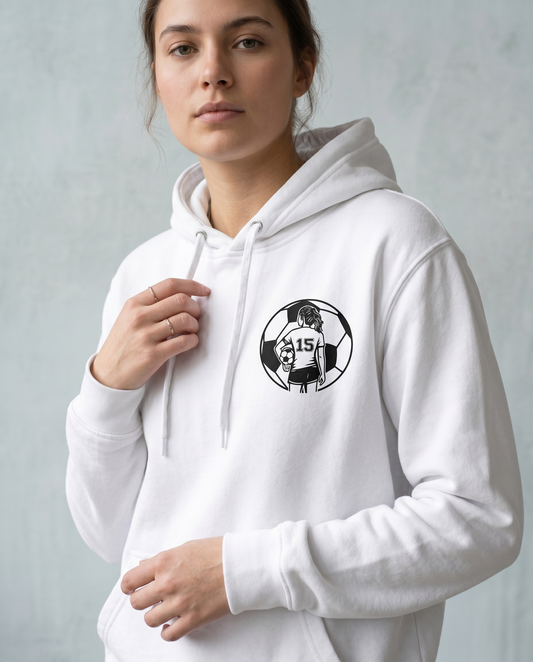 Personalized Girls Soccer Shirt, Custom Name & Number Soccer Hoodie, Female Soccer Player Sweatshirt, Soccer Mom Gift, Custom Team Apparel