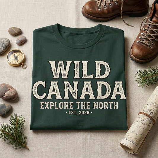 Customizable Wilderness T-Shirt | Personalized Outdoor Adventure Tee | Vintage Canada Nature Shirt | Custom Family Vacation Gift