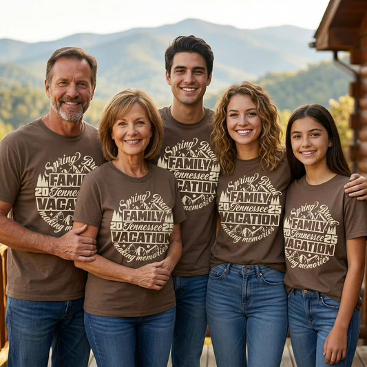 Custom Tennessee Family Vacation 2026 Shirt, Smoky Mountains Spring Break Tee, Personalized Mountain Trip Shirt