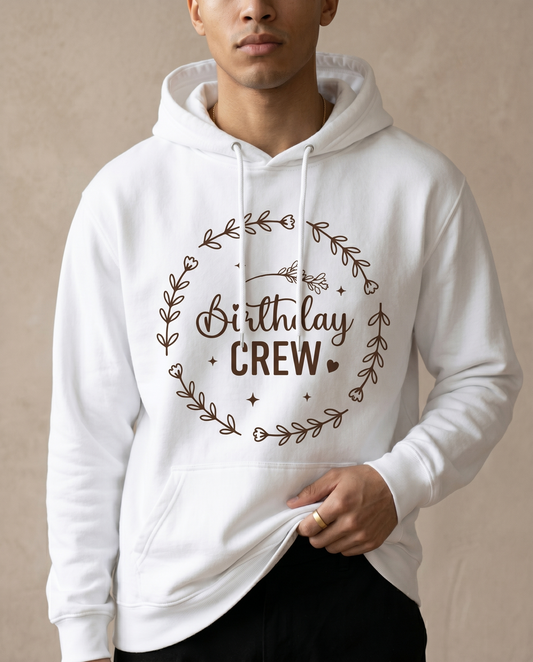 Custom Birthday Crew Hoodie, Floral Birthday Squad Sweatshirt, Personalized Boho Birthday T-Shirt, Matching Birthday Party Shirts