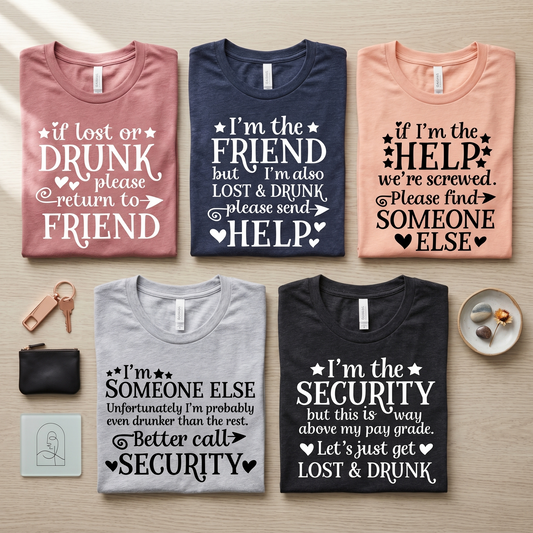 Funny Matching Group Shirts, Custom Drunk Best Friend T-Shirt Set, Personalized Bachelorette Party Tees, Girls Trip Outfits, Group Hoodies