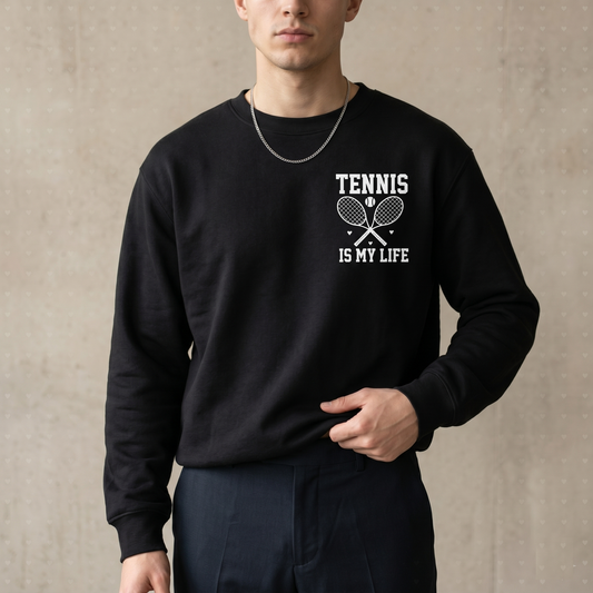 Custom Tennis Is My Life Apparel - Team Shirt, Tennis Coach Gift, Tennis Player Gift, Tennis Lover Pullover