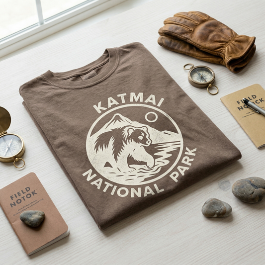 Custom Katmai National Park Hoodie – Vintage Alaska Bear Pullover