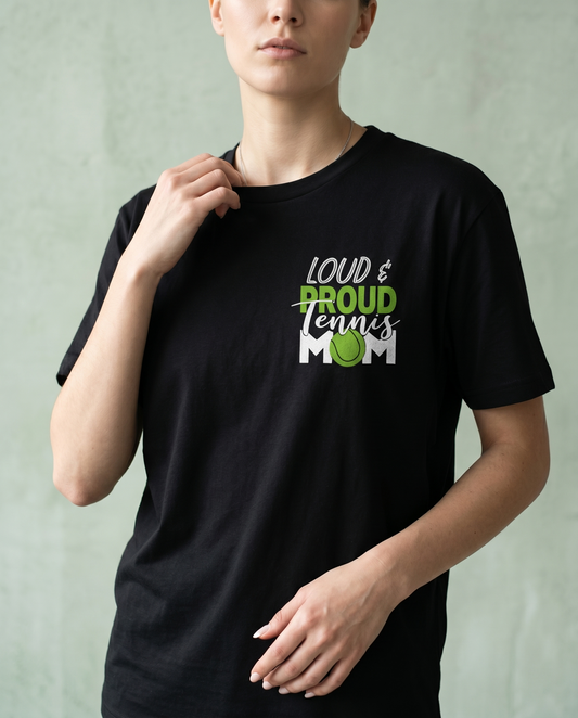 Custom Loud and Proud Tennis Mom Hoodie, Personalized Tennis Mom Shirt, Game Day Tennis Sweatshirt, Tennis Mama Gift