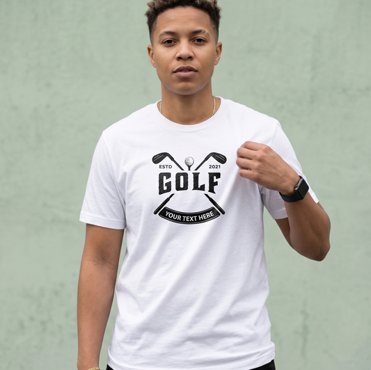 Custom Golf Shirt, Personalized Golf T-Shirt for Men, Custom Name Golf Tee, Golf Gifts, Father's Day Golf Shirt, Custom Country Club Tee