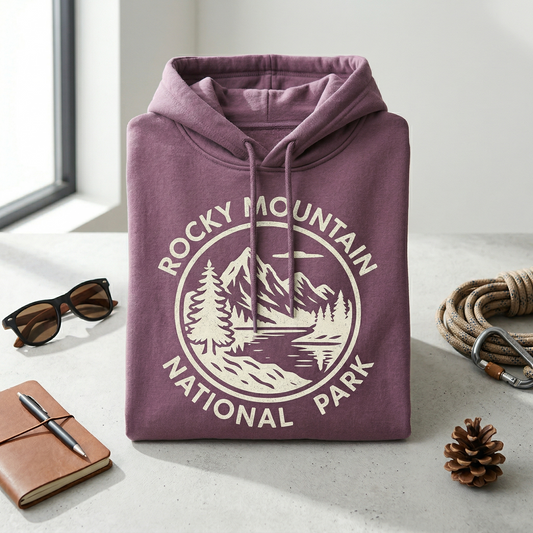 Custom Rocky Mountain National Park Hoodie - Vintage Colorado Sweatshirt - Retro Rocky Mountain Pullover - Personalized Nature Gift