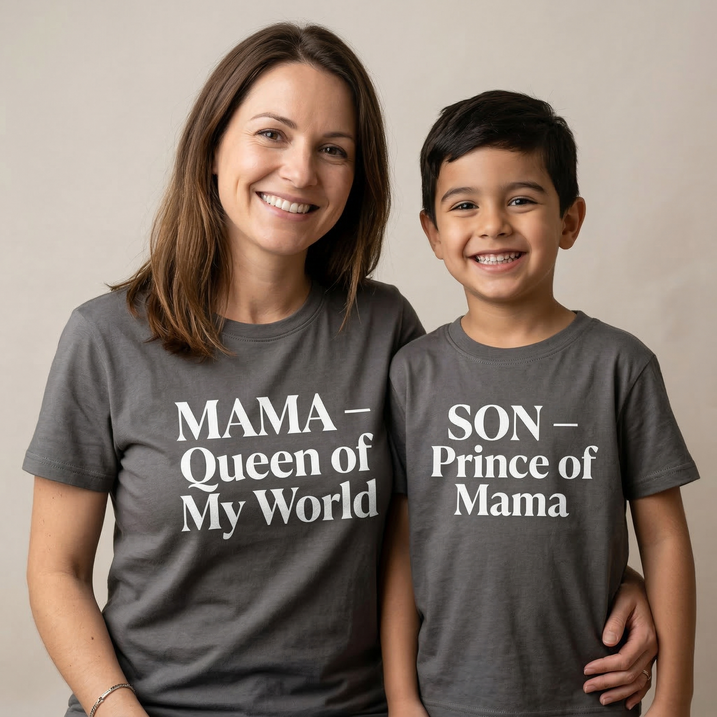 Mama & Son Matching Shirts – Queen of My World / Prince of My World – Mommy and Me T-Shirts – Boy Mom Matching Outfit – Mother Son Gift