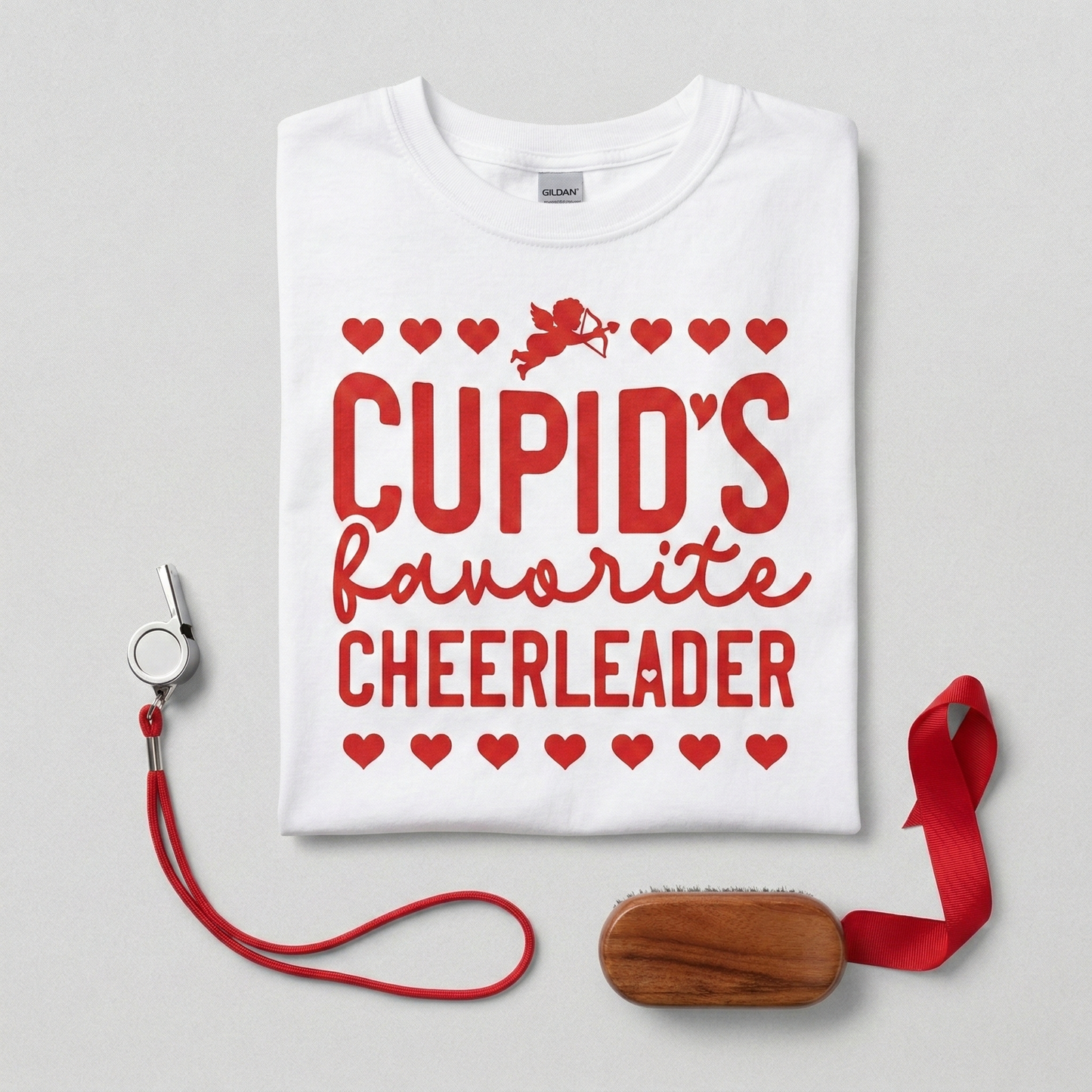 Cupid's Favorite Cheerleader Sweatshirt | Valentine's Day Cheer Shirt | Girls Cheerleading Pullover