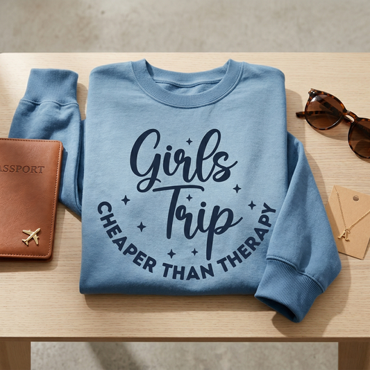 Custom Girls Trip Shirt, Cheaper Than Therapy Tee, Matching Girls Weekend Shirts, Bachelorette Party Tee, Vacation Group Shirts