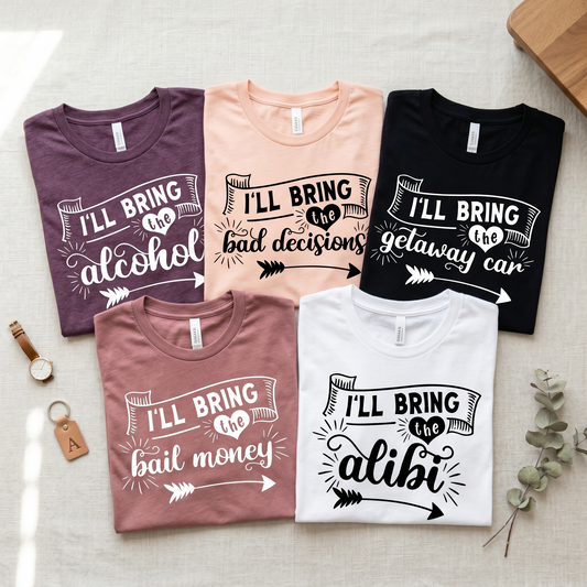 Funny Matching Group Shirts, Custom Partners in Crime T-Shirt Set, Personalized Bachelorette Party Tees, Girls Trip Outfits, Group Hoodies