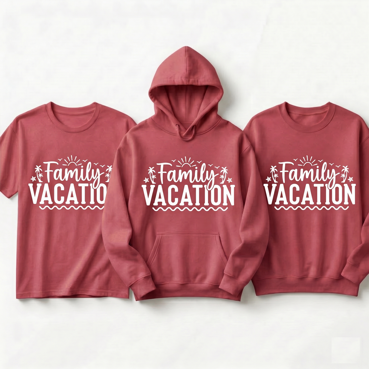 Custom Family Vacation Shirts 2026, Matching Tropical Beach Trip Hoodie, Personalized Family Reunion Sweatshirt, Summer Vacation Crewneck