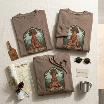 Kings Canyon National Park Shirt, Vintage California Sequoia Hoodie, Custom Big Tree Nature Sweatshirt, Retro National Park Gift
