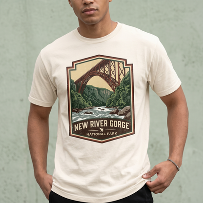 New River Gorge National Park Shirt, Vintage West Virginia Bridge Hoodie, Custom Whitewater Rafting Sweatshirt, Retro National Park Gift