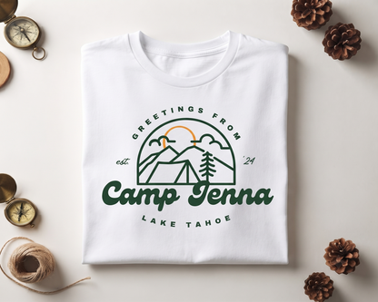 Custom Greetings From Camping Shirt, Custom Lake Tahoe Sweatshirt, Retro Camp Bachelorette Hoodie