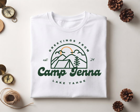 Custom Greetings From Camping Shirt, Custom Lake Tahoe Sweatshirt, Retro Camp Bachelorette Hoodie