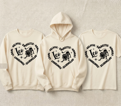 Custom Sagittarius Heart Hoodie and Sweatshirt, Personality Traits Shirt, Astrology Gift for Her, Personalized Zodiac Birthday Hoodie