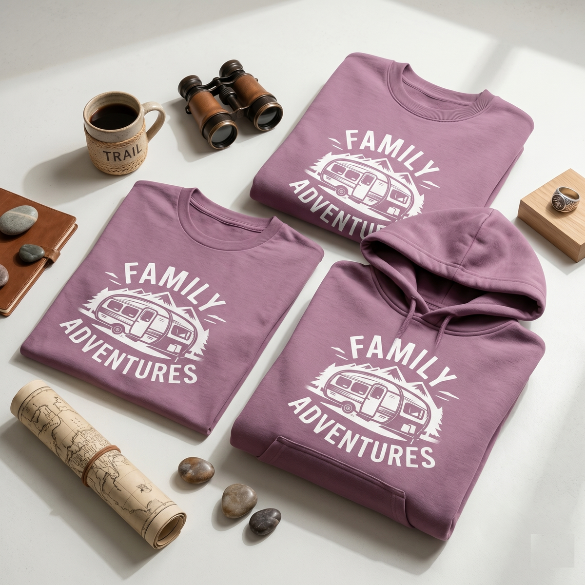 Custom Family Adventure 2026 Shirts, Matching RV Camping Hoodie, Personalized Mountain Trip Sweatshirt, Custom Family Camping Crewneck