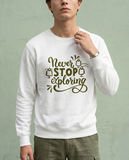 Custom Never Stop Exploring Hoodie, Nature Lover Sweatshirt, Adventure Camping Apparel