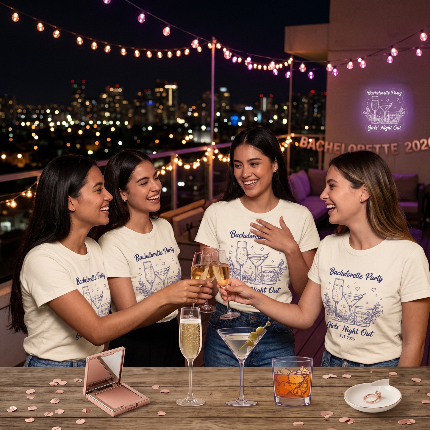 Bachelorette Party Shirt, Girls Night Out Hoodie, Retro Wedding Sweatshirt, Custom Text Tee