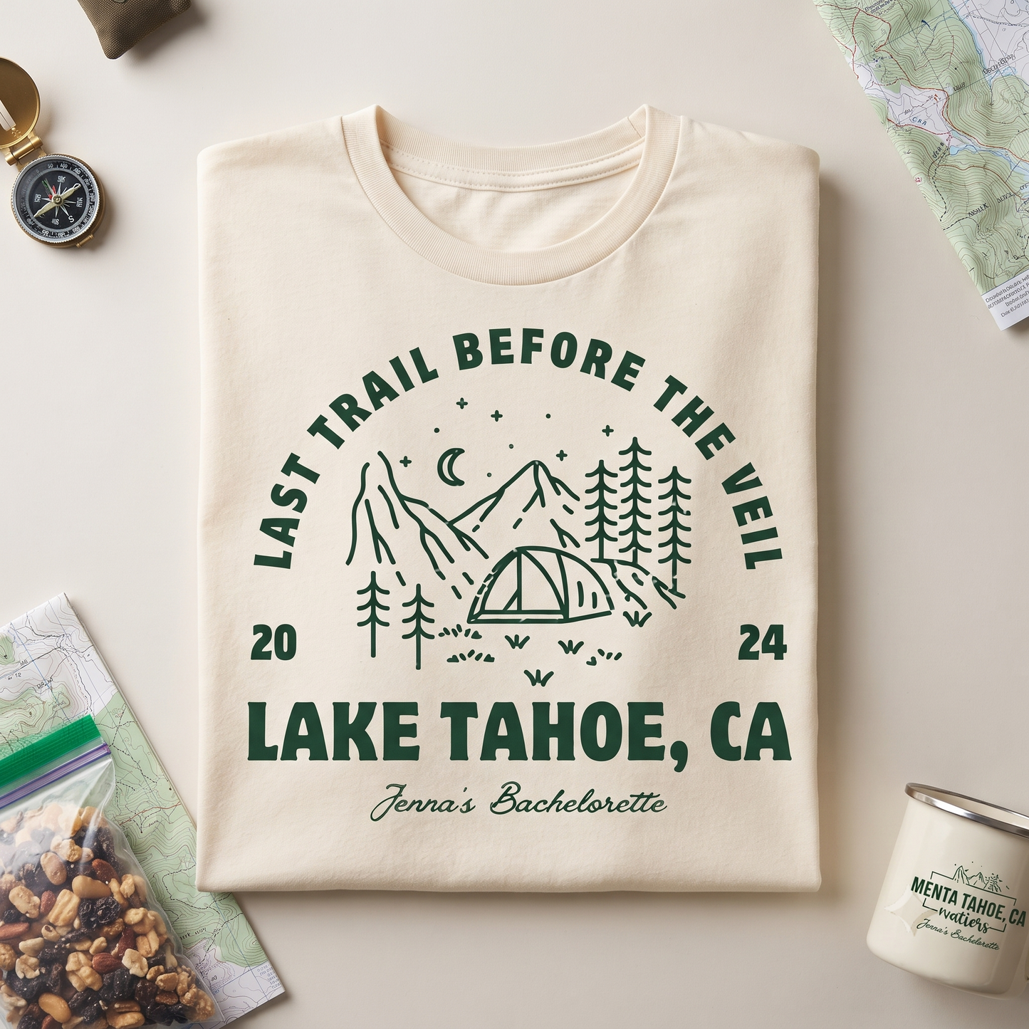 Custom Last Trail Before The Veil Shirt, Mountain Bachelorette Party Sweatshirt, Camping Bachelorette Hoodie