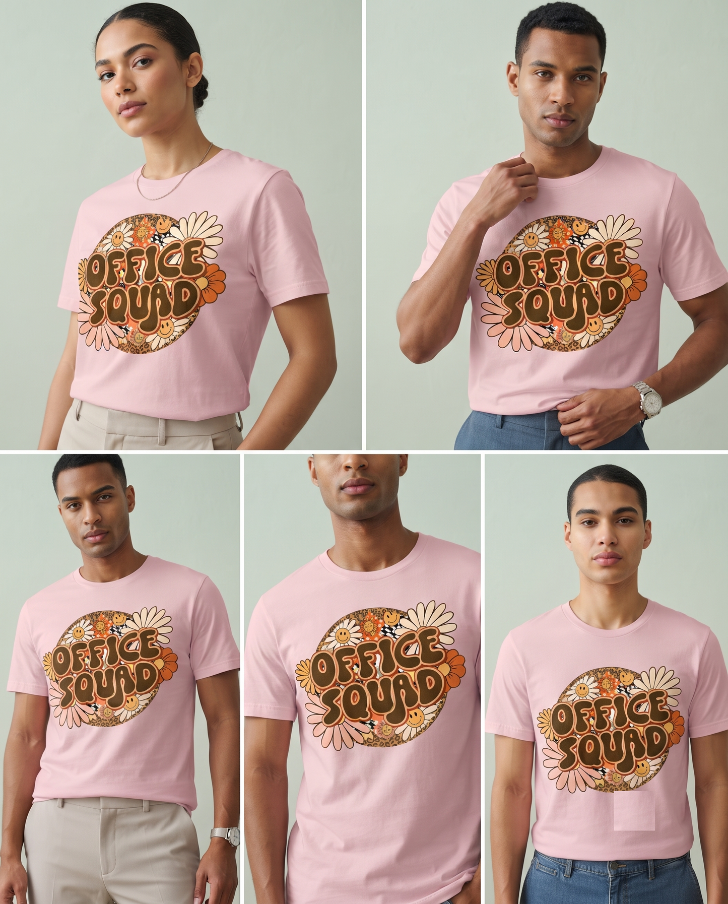 Office Squad Shirt, Retro Groovy Office Crew Sweatshirt, Personalized Teacher Appreciation Hoodie,