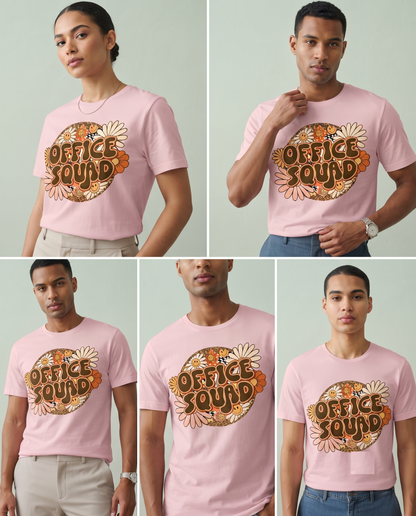 Office Squad Shirt, Retro Groovy Office Crew Sweatshirt, Personalized Teacher Appreciation Hoodie,