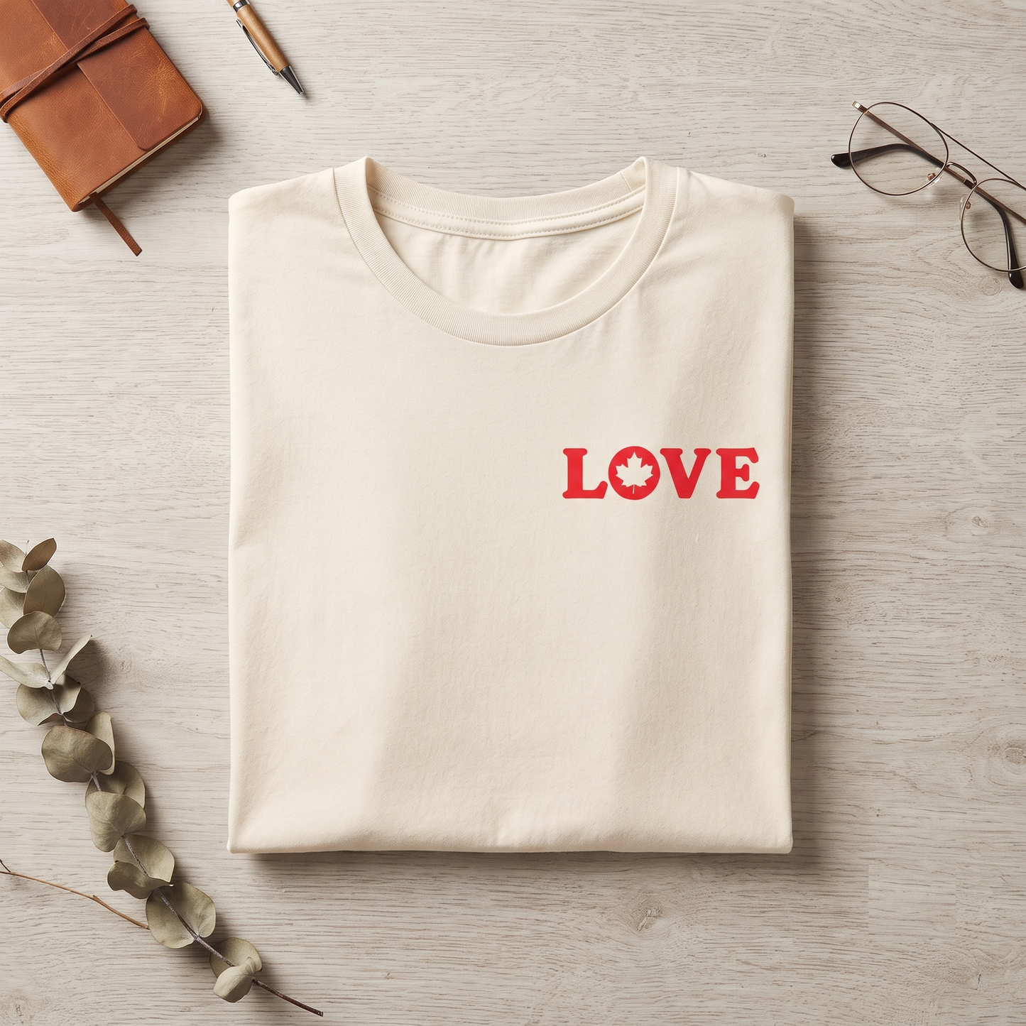 Custom Canada Love Shirt, Minimalist Maple Leaf Hoodie, Personalized Apparel