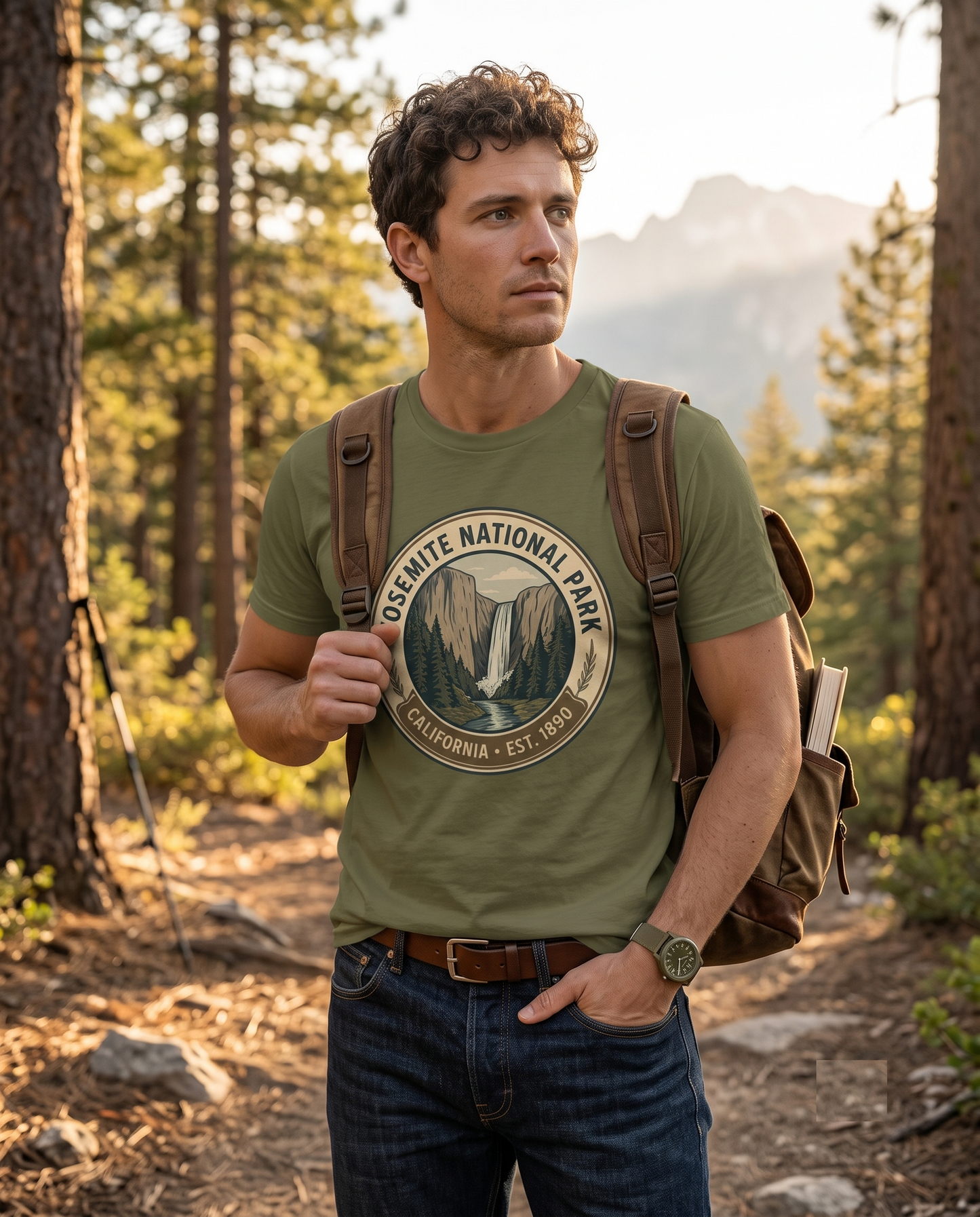 Custom Yosemite National Park Shirt Vintage Nature Sweatshirt Personalized California Hoodie Retro Hiking T-Shirt