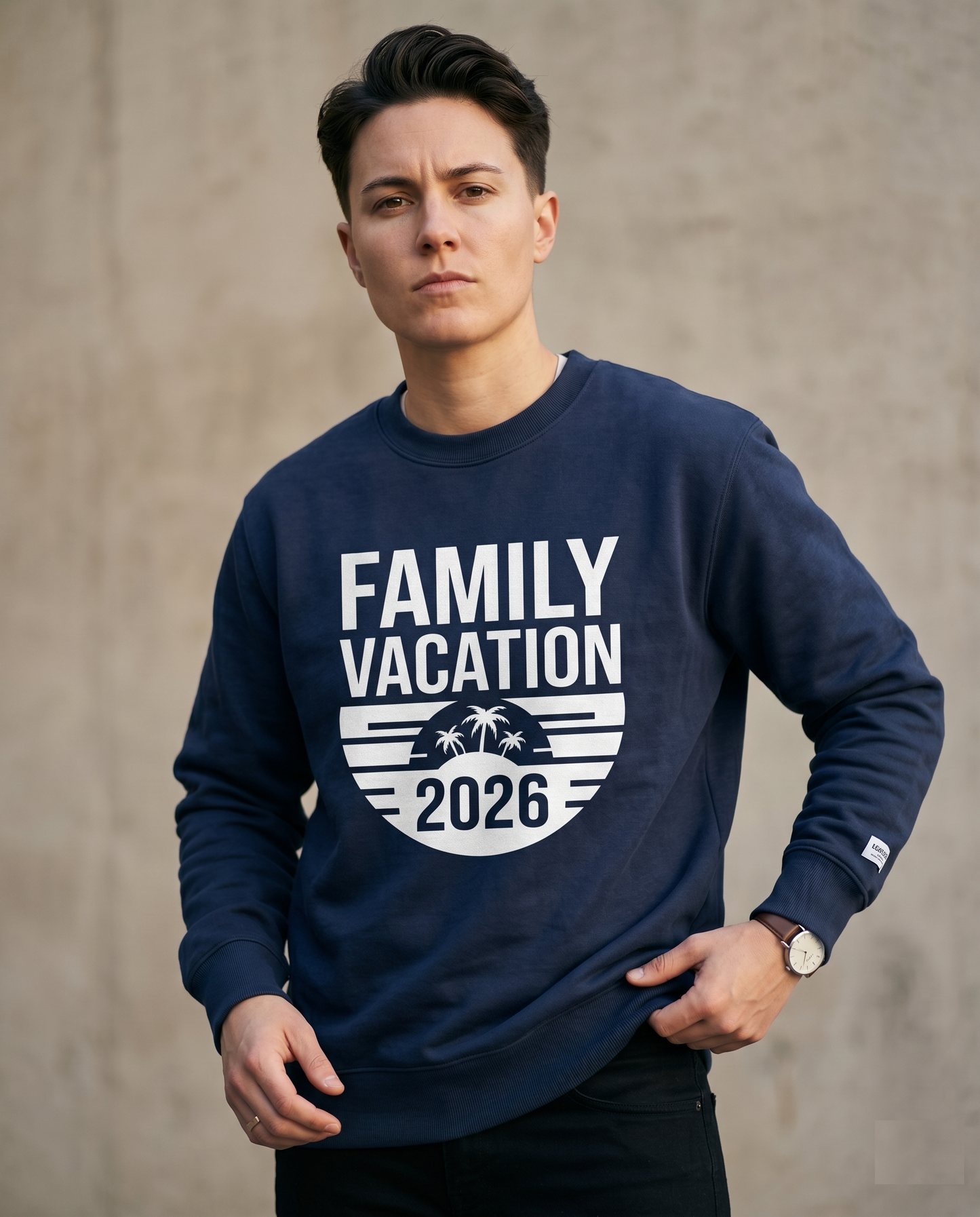 Custom Beach Family Vacation 2026 Shirts, Matching Tropical Family Trip Hoodies, Personalized Palm Tree Group Sweatshirts