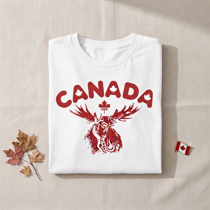 Canada Moose Shirt, Retro Canada Sweatshirt, Vintage Canadian Moose Hoodie, Personalized Canada Souvenir Gift
