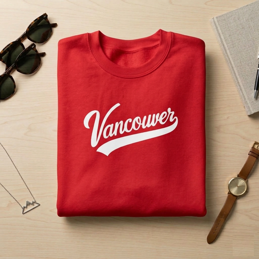 Vancouver Sweatshirt | Retro City Crewneck | Vintage Style Canada Sweater | Minimalist Typography Pullover | Canadian Souvenir Apparel