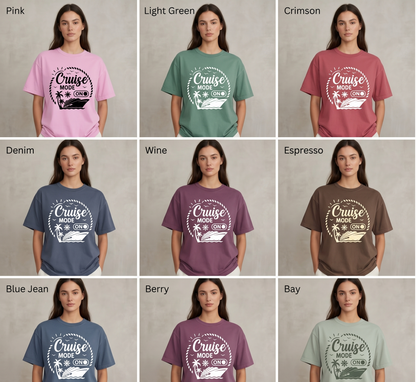 Custom Cruise Mode ON Hoodie, Personalized Family Vacation Sweatshirt, Nautical Group Trip Apparel