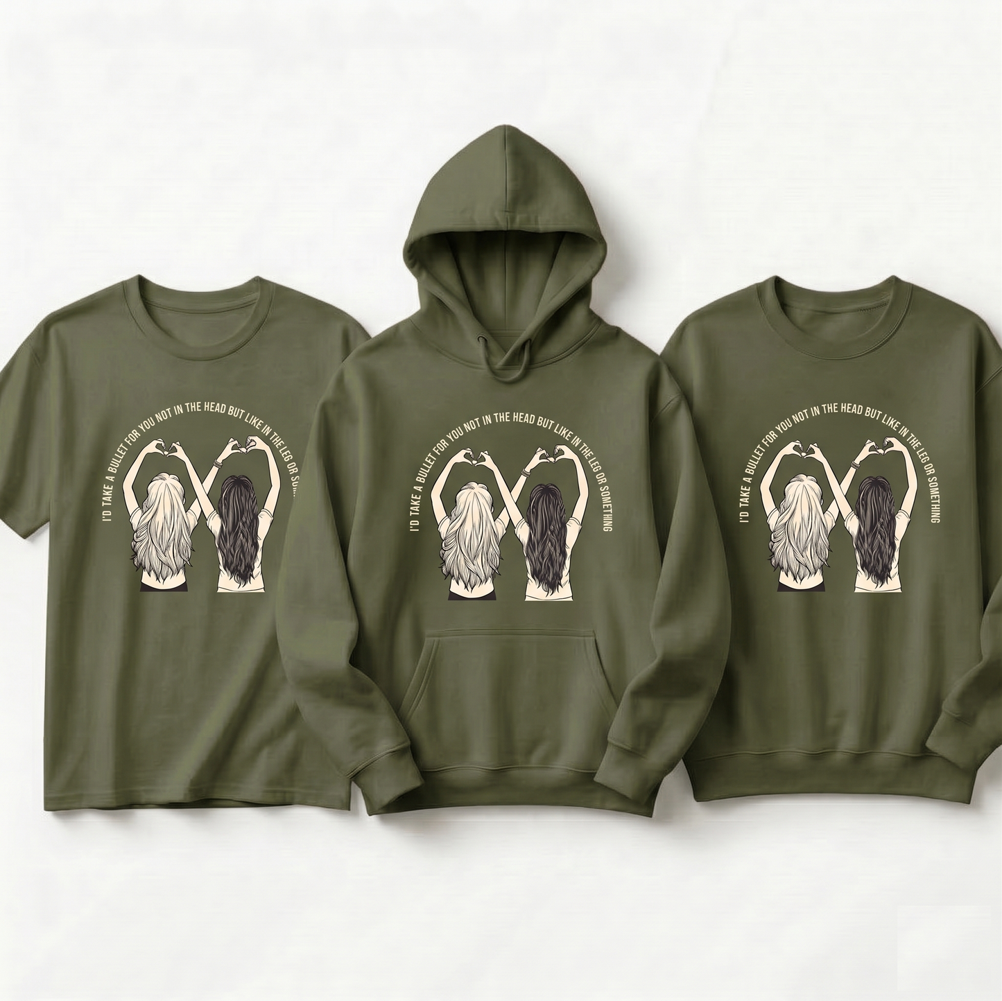 Custom Friend T-Shirt, Minimalist Line Art Bestie Apparel
