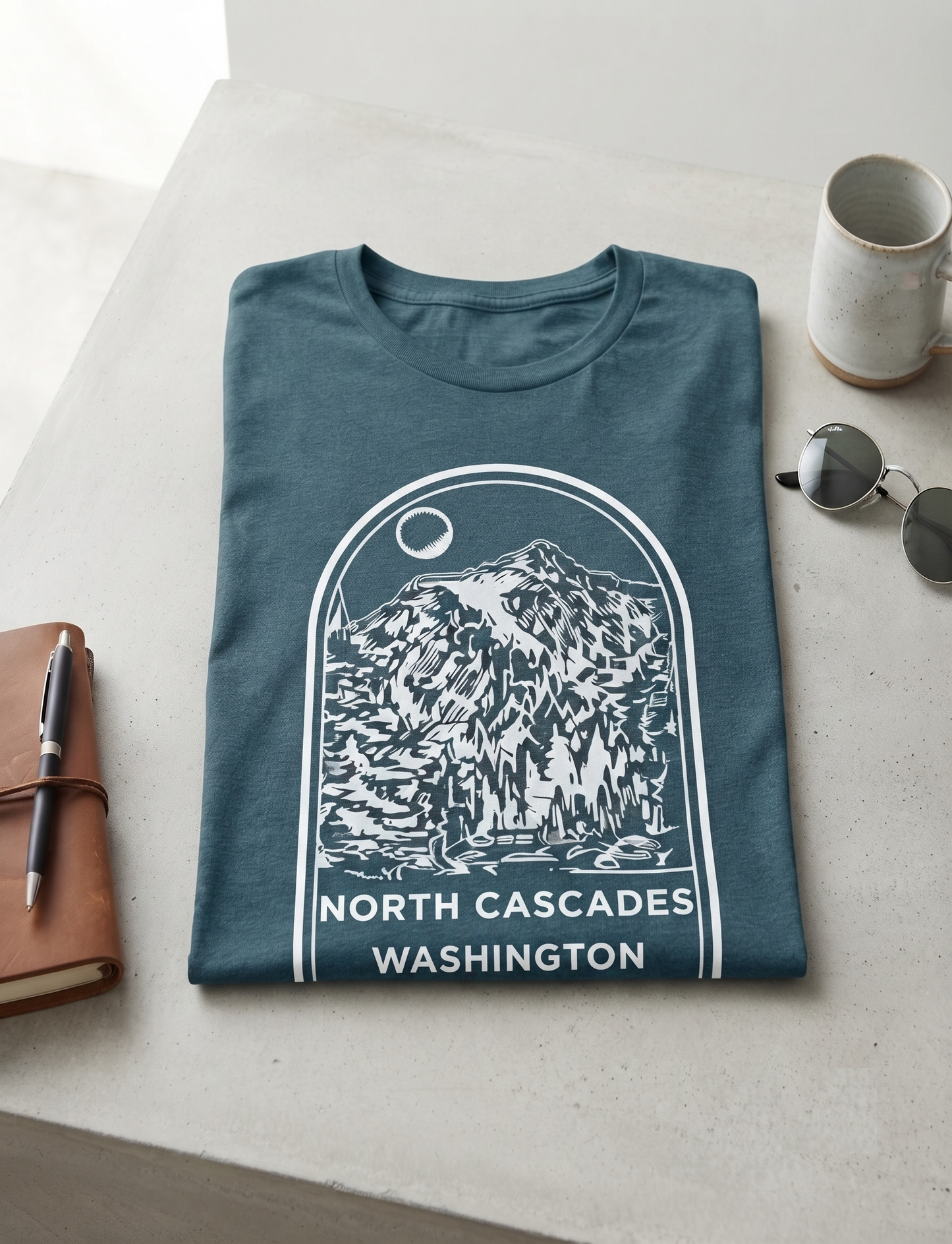 Custom North Cascades Shirt, Vintage National Park Sweatshirt, Washington Hoodie, Personalized Mountain Souvenir T-shirt
