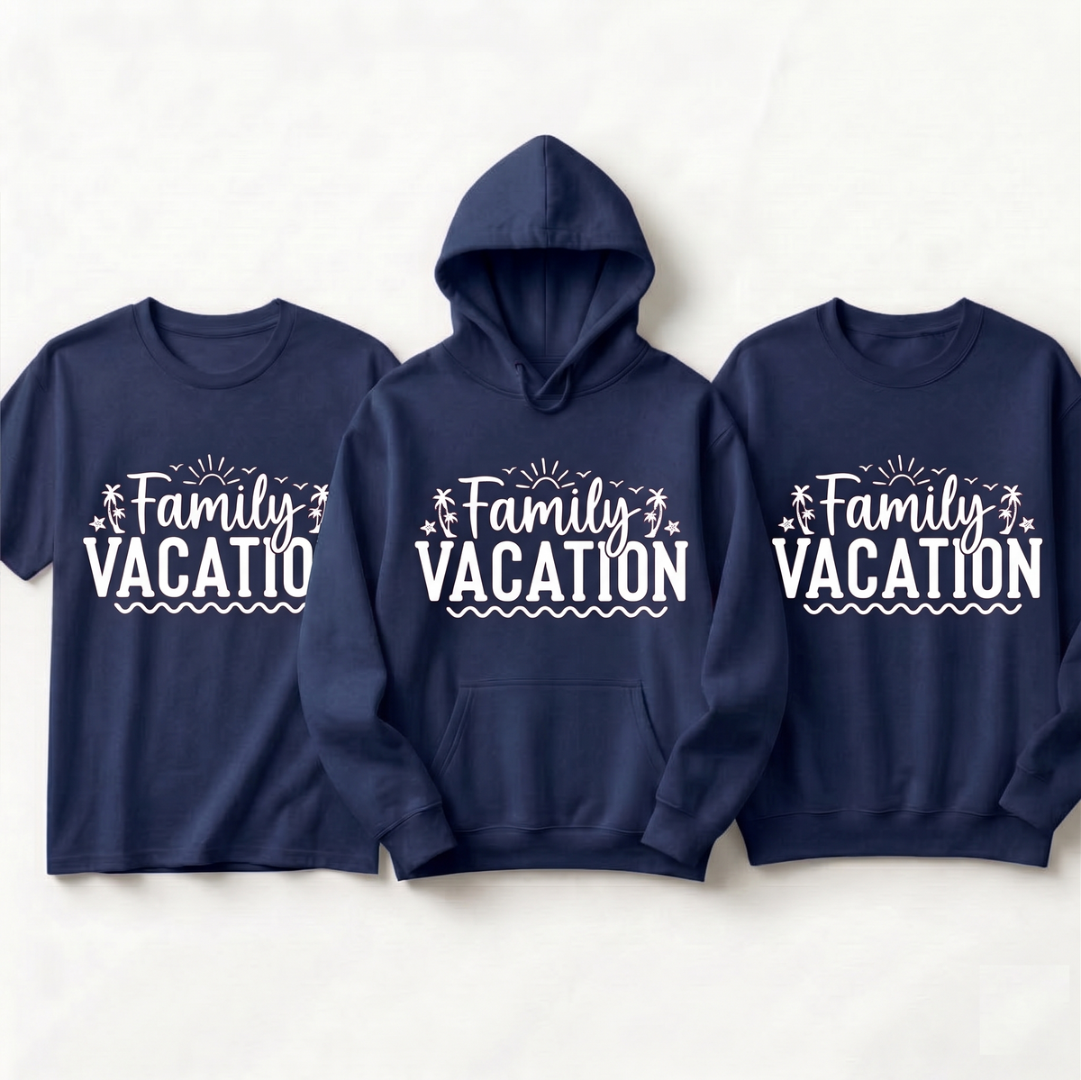 Custom Family Vacation Shirts 2026, Matching Tropical Beach Trip Hoodie, Personalized Family Reunion Sweatshirt, Summer Vacation Crewneck