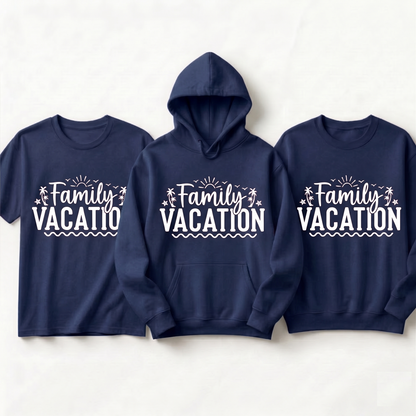 Custom Family Vacation Shirts 2026, Matching Tropical Beach Trip Hoodie, Personalized Family Reunion Sweatshirt, Summer Vacation Crewneck