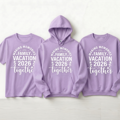 Making Memories Together Family Vacation 2026 Shirt, Custom Matching Family Trip Hoodies, Personalized Family Reunion Sweatshirts