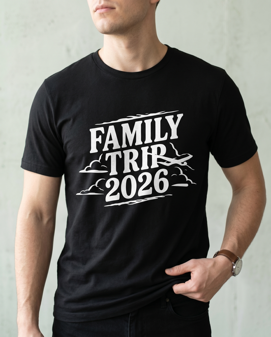 Custom Family Trip 2026 Shirts, Matching Airplane Travel Hoodie, Personalized Family Vacation Crewneck, Custom Family Reunion Sweatshirt