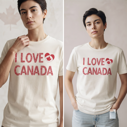 I Love Canada Shirt, Canadian Flag Heart Hoodie, Personalized Maple Leaf Sweatshirt