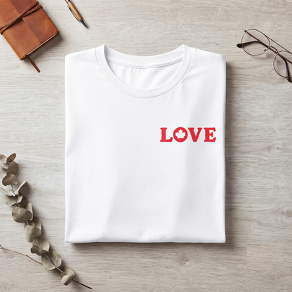 Custom Canada Love Shirt, Minimalist Maple Leaf Hoodie, Personalized Apparel