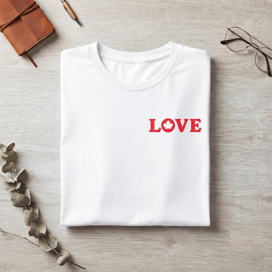 Custom Canada Love Shirt, Minimalist Maple Leaf Hoodie, Personalized Apparel