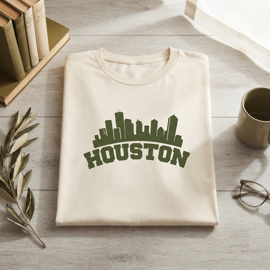 Houston Skyline Shirt, Houston Texas T-shirt, Custom Houston Sweatshirt, Houston Hoodie, Vintage City Skyline