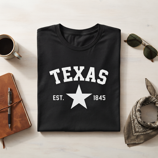 Custom Texas Star Varsity T-Shirt, Retro Lone Star Hoodie, Personalized Apparel